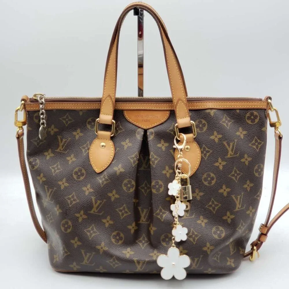 LV Gold Padlock & Key 🔒 Authentic Louis Vuitton Bag Unbranded Flower Charm - Picture 6 of 6